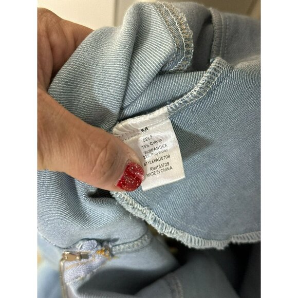 Nichole Lynel Denim Off Shoulder Sweetheart Neckline Puff Sleeve Mini Dress NWT - Picture 12 of 14